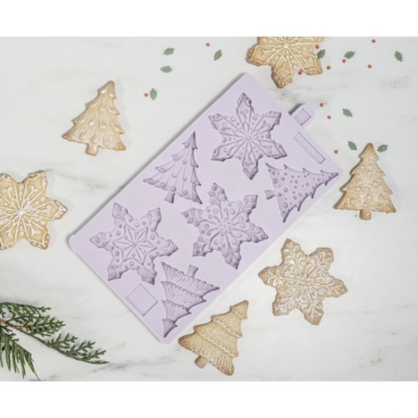 Silicone Mould - Snowflakes & Christmas Tree